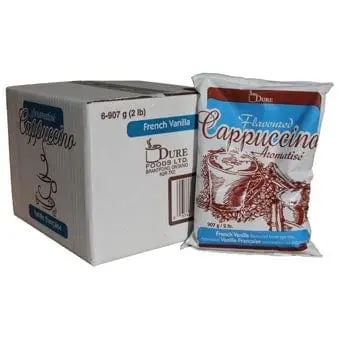 Dure Foods French Vanilla Cappuccino Mix – Smooth & Aromatic | 6 × 907G Bags Per Case | Denson Cfe 1