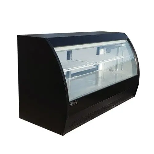 Efi Cdc-2000B Curved-Glass Refrigerated Display Case – 78", Two-Door, Black Exterior | Denson Cfe 1