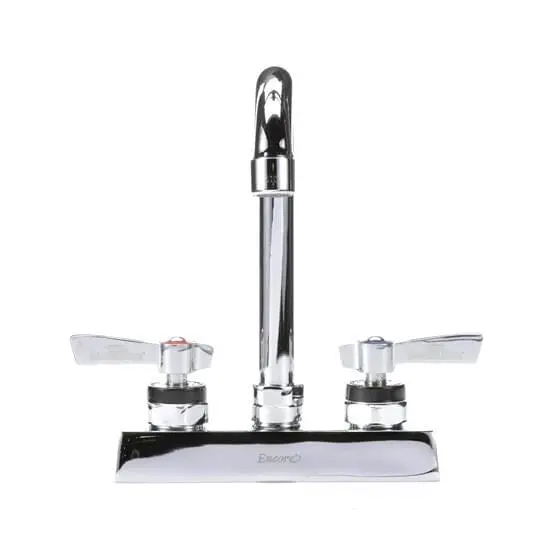 Encore 4-Inch Center Deck-Mount Faucet With 3.5-Inch Swivel Gooseneck & Lever Handles (Kl41-4000-Se1Z) 1