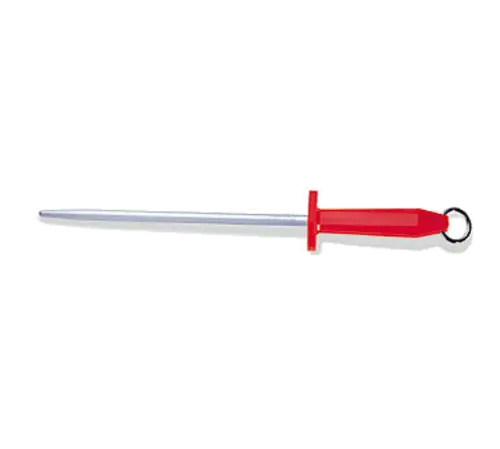 F.Dick 10-Inch Round Sharpening Steel With Fine-Cut Texture In Red – Model 7470125 1