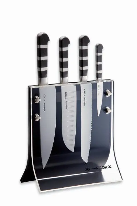 F.Dick 4-Piece Knife Block Set – Compact Black Knife Storage | Denson Cfe 1