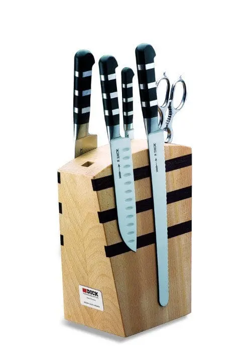 F.Dick 5-Piece Magnetic Knife Block – Sleek Black Mounting System | Denson Cfe 1