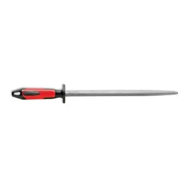 F.Dick 731713063 Round Regular-Cut Sharpening Steel – Red/Black, 12 Inch | Denson Cfe 1
