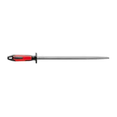 F.Dick 731713563 Round Regular-Cut Sharpening Steel – Red/Black, 14 Inch | Denson Cfe 1