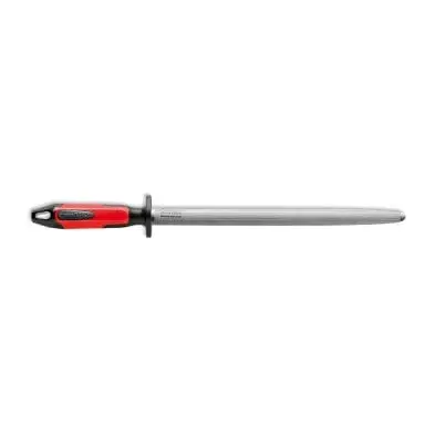 F.Dick 731733063 Oval Regular-Cut Sharpening Steel – Red/Black, 12 Inch | Denson Cfe 1