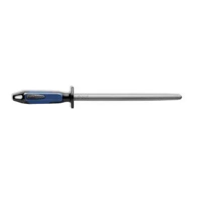 F.Dick 738832566 Oval Fine-Cut Sharpening Steel – Blue/Black, 10 Inch | Denson Cfe 1