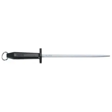 F.Dick 7756130 Eurocut Round Fine-Cut Black Sharpening Steel – 12 Inch | Denson Cfe 1