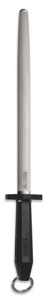 F.Dick 7756330 Eurocut Oval Fine-Cut Black Sharpening Steel – 12 Inch | Denson Cfe 1
