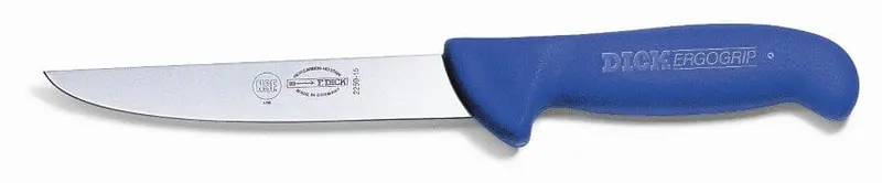 F.Dick 8225915 Ergogrip Wide Boning Knife – 6 Inch, Blue Handle (Curved) | Denson Cfe 1