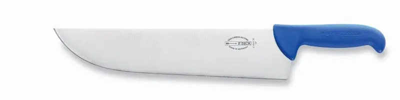 F.Dick Ergogrip Blue Butcher Knife – 12" Balanced Heavy-Duty Cleaver Style | Denson Cfe 1