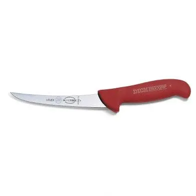 F.Dick Ergogrip Curved Semi-Flex Boning Knife – 5" Red Handle | Denson Cfe 1