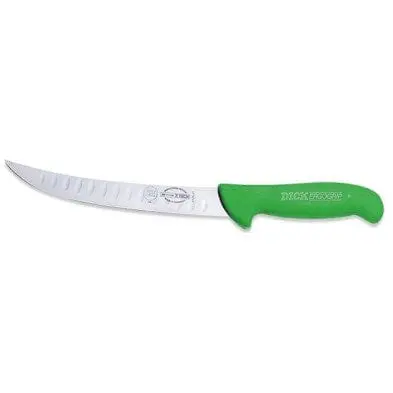 F.Dick Ergogrip Curved Semi-Flex Boning Knife With Kullenschliff – 6" Green Handle | Denson Cfe 1