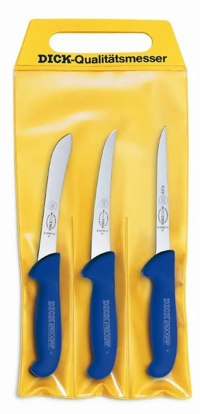 F.Dick Ergogrip Fish Knife Set – 3-Piece Blue Filleting & Gutting Toolkit | Denson Cfe 1