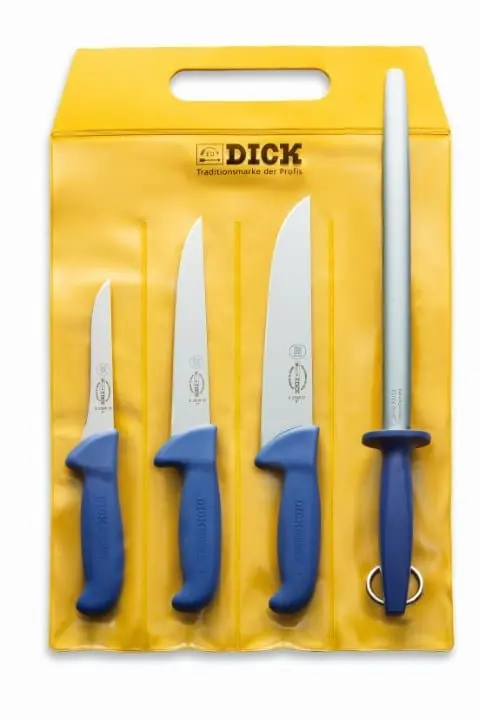 F.Dick Ergogrip Starter Knife Set – 4-Piece Essential Culinary Bundle | Denson Cfe 1