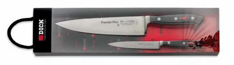 F.Dick Premier Plus Chef & Paring Knife Set – 2-Piece Black Forged Kit | Denson Cfe 1