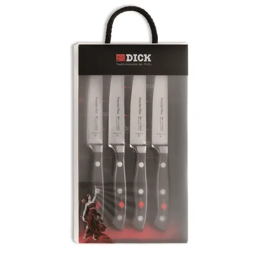 F.Dick Premier Plus Steak Knife Set – 4-Piece Forged Black Blades | Denson Cfe 1