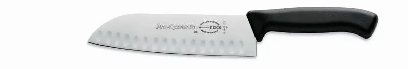 F.Dick Prodynamic 7-Inch Santoku Knife With Kullenschliff (Granton Edge) In Black – Model 8544218K 1