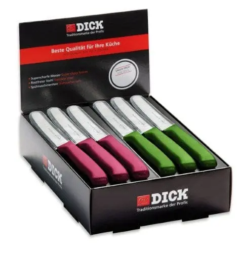 F.Dick Prodynamic Utility Knife Display – 40-Pack (Green & Pink) | Denson Cfe 1