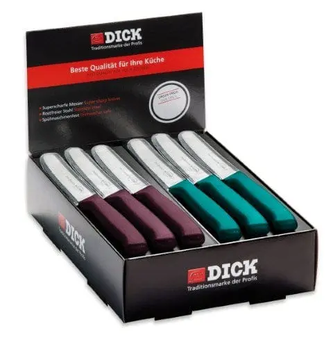 F.Dick Prodynamic Utility Knife Display – 40-Pack (Purple & Turquoise) | Denson Cfe 1