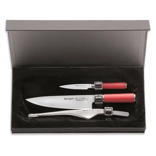 F.Dick Red Spirit 3-Piece Knife Set – Essential Culinary Tools | Denson Cfe 1