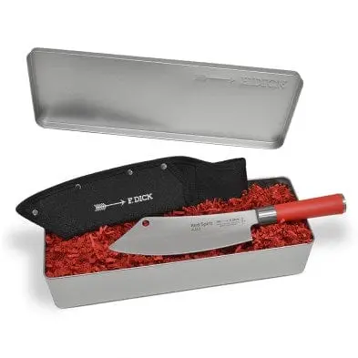 F.Dick Red Spirit Ajax Chef Knife With Matching Sheath – 8-Inch Complete Kit | Denson Cfe 1