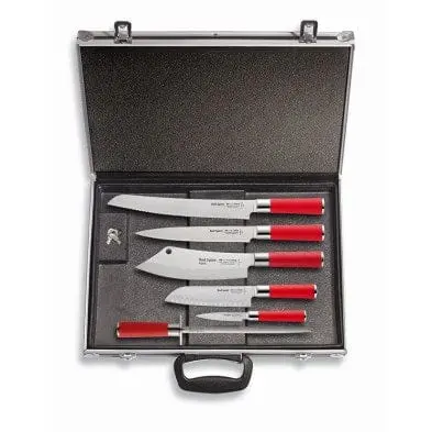 F.Dick Red Spirit Magnetic Knife Storage Case – Holds 6 Knives | Denson Cfe 1