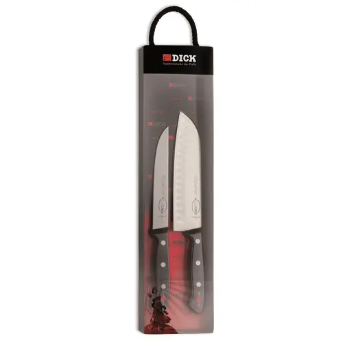 F.Dick Superior 2-Piece Black Santoku & Kitchen Knife Gift Set – Model 8497000 | Denson Cfe 1