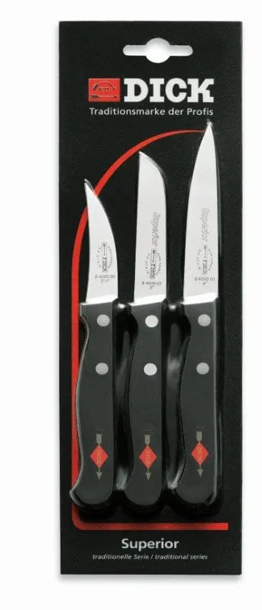 F.Dick Superior 3-Piece Black Knife Set – Model 8470004 | Denson Cfe 1