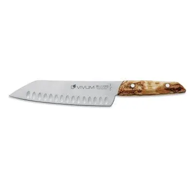 F.Dick Vivum Santoku Knife – 7-Inch Kullenschliff Blade With Natural Birch Handle | Denson Cfe 1
