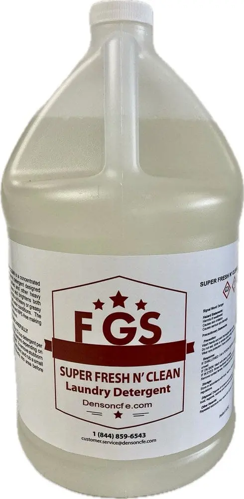 Fgs Superclean L6202-016 Liquid Laundry Detergent – Super Fresh N' Clean Formula – Denson Cfe 1