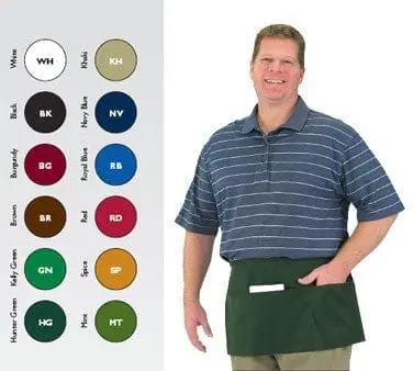Front-Of-House Waist Apron – 23" × 12", Three-Pocket Design, Lightweight Fabric 1