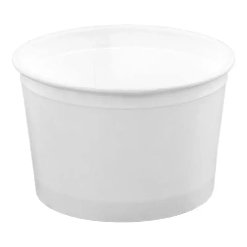 Genpak P16C 16 Oz Eco-Friendly White Paper Food Container | Denson Cfe 1