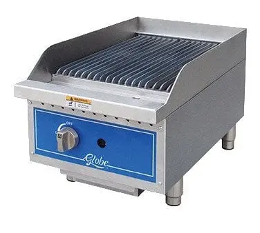 Globe Gcb15G-Cr 15-Inch Cast Iron Radiant Gas Charbroiler – Adjustable Grates, 40,000 Btu 1