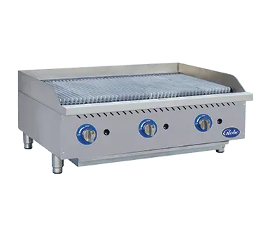 Globe Gcb36G-Sr 36-Inch Gas Charbroiler – Stainless Steel Radiants, 120,000 Btu Output 1
