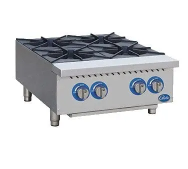 Globe Ghp24G 24" Stainless Steel Countertop Gas Hot Plate – 88,000 Btu 1
