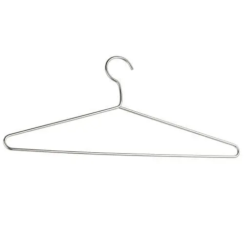 Interion Chrome-Plated Hangers – Pack Of 6, Space-Saving Design 1