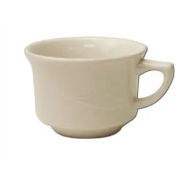 International Tableware Np-23 Newport 7.5 Oz Embossed Stoneware Low Cup – American White – Denson Cfe 1