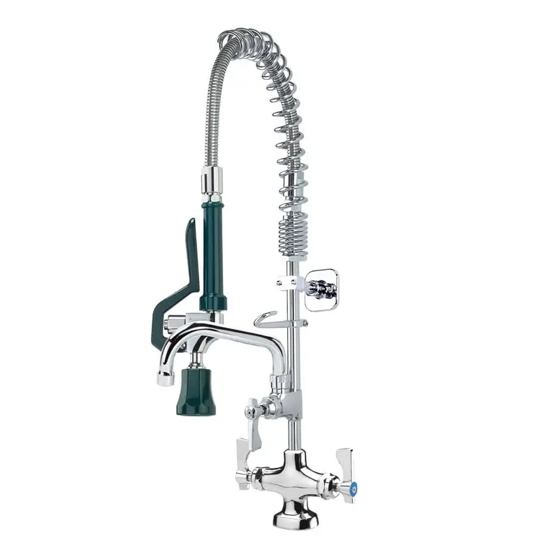 Krowne 18-725L Royal Series Shelfmaster Wall-Mount Pre-Rinse Faucet – 23.75" Height With Optional Add-On Nozzle | Denson Cfe 1