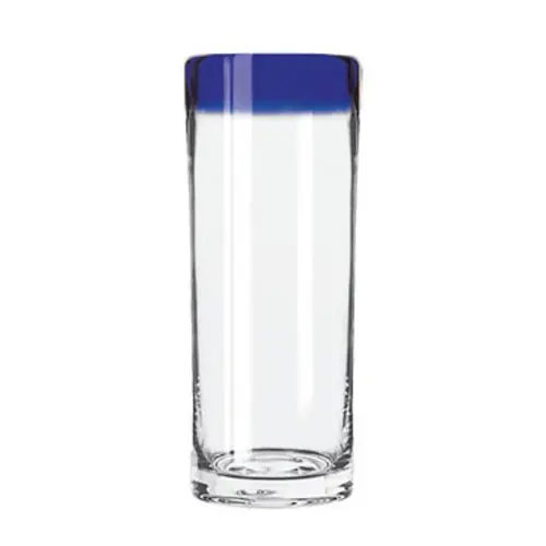 Libbey 92302 Aruba 12 Oz Rocks Glass – Cobalt Blue Rim, Customizable, 12 Per Case | Denson Cfe 1
