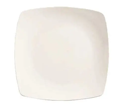 Libbey Porcelana Square Dinner Plate – 7¼" | Bright White Glazed Porcelain | Denson Cfe 1