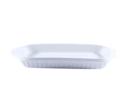 Magnum Mag4028 White Ceramic Baking Dish – 11 Oz, 4-7/8" × 1-1/3" × 7-1/8" 1