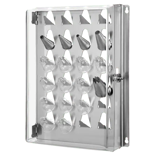 Matfer Pastry Tip Organizer Rack – Holds 24 Tips, 9.875" × 3.33" × 13" 1