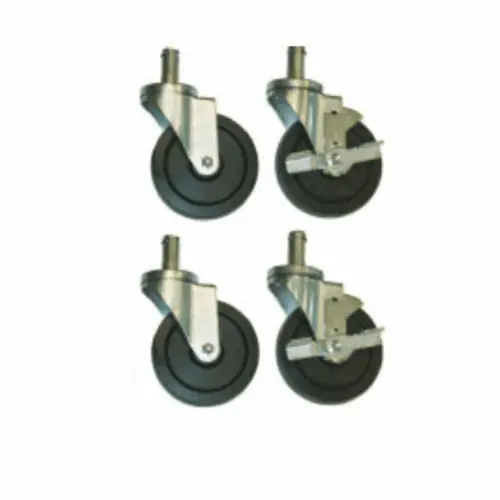 Nexel Ca5Sbr Swivel Stem Caster – 5" Diameter With Donut Bumper And Brake | Denson Cfe 1
