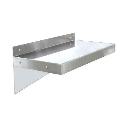 Omcan 24" Wall-Mounted Solid Stainless Shelf – 18-Gauge 430 Ss, Nsf Approved | Denson Cfe 1