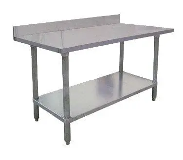 Omcan 30" X 30" Stainless Steel Work Table With 4" Backsplash | Denson Cfe 1
