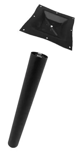 Omcan 43206 3-Inch Black Metal Dining-Height Table Column Support | Denson Cfe 1