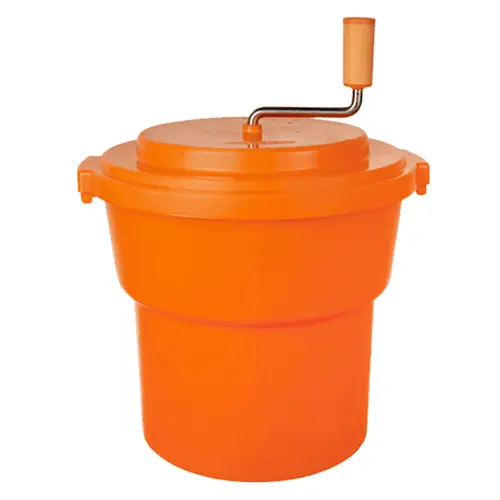 Omcan 43454 Manual Salad Spinner – 18-Inch Orange Unit, 5-Gallon Capacity With Brake System | Denson Cfe 1