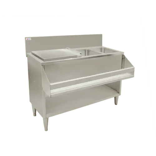 Omcan 48-Inch Cocktail Prep Station – Includes Backsplash, Ice Bin, And Sink (Model 48138) 1
