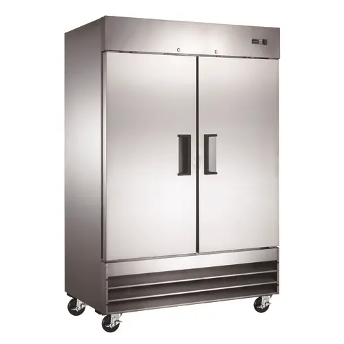 Omcan 50025 54-Inch Two-Door Reach-In Freezer — 47 Cu. Ft., Stainless Steel, 110V | Denson Cfe 1