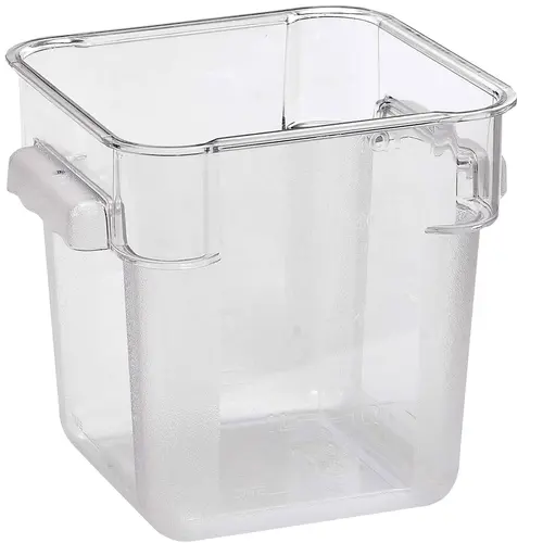 Omcan 80167 12-Quart Clear Square Polycarbonate Food Storage Bin | Denson Cfe 1